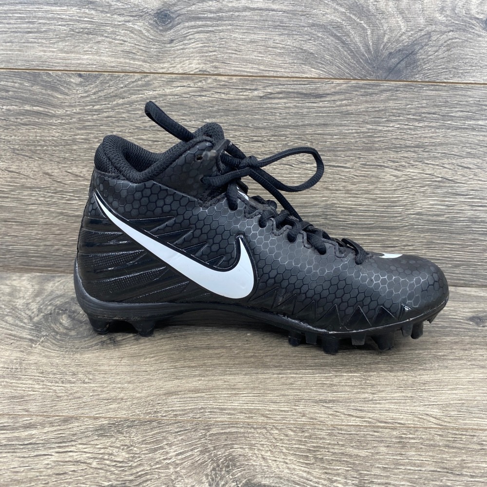Nike Alpha Menace Shark Football Cleats Youth 2Y Black White 880136-011 - Picture 4 of 9